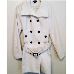 Ivory white pea coat