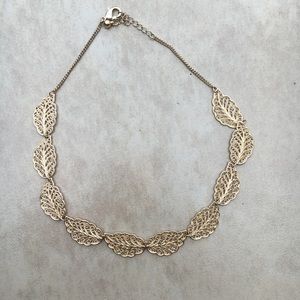 Gold leaf necklace