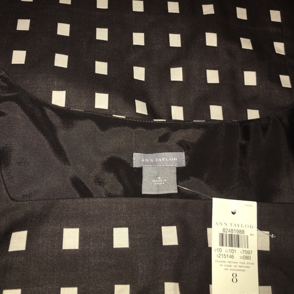 NWT Ann Taylor brown and cream checkered