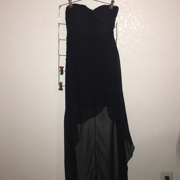 Sweetheart neckline high low dress