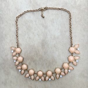 Peach and gold necklace