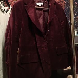 Velvet Maroon Blazer