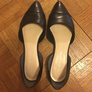 Franco Sarto Hawk d'Orsay flat black leather US7.5