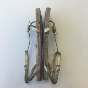Burberry Shoes - Gold Burberry T-Strap Espadrille Sandals Burberry Shoes - Gold Burberry T-Strap Espadrille Sandals