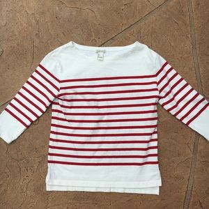 Red and white stripped long sleeve