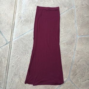 Maroon maxi skirt