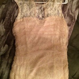 Blush lace tulle overlay Dress