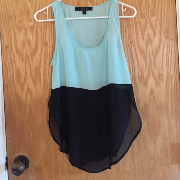 Ovi Razor back high to low sheer top