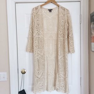 Crochet maxi cardi