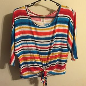 ✨Colored striped crop top