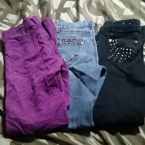 3 pair girls size 8 pants