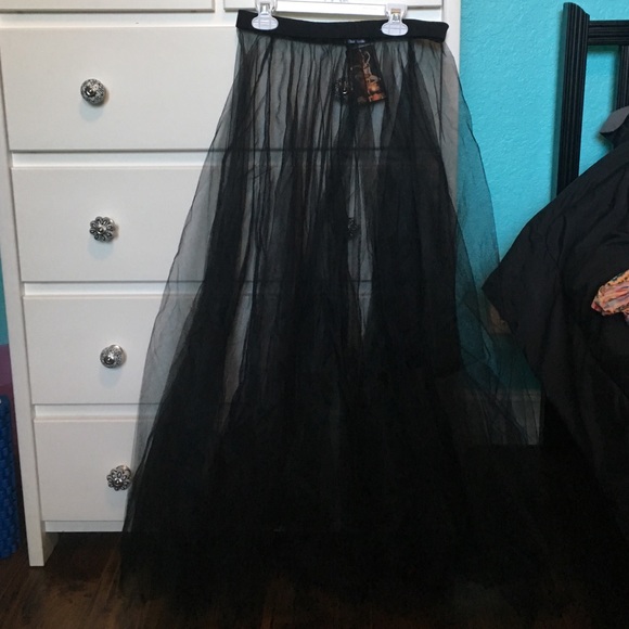 Black rhinestoned dance leotard with bra & skirt - Picture 3 of 4