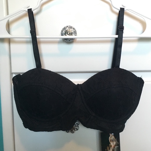 Black rhinestoned dance leotard with bra & skirt - Picture 4 of 4