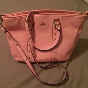NWOT Pink Coach Over the Shoulder Purse