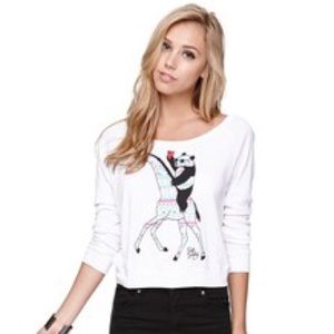 Riot society white crew sweatshirt