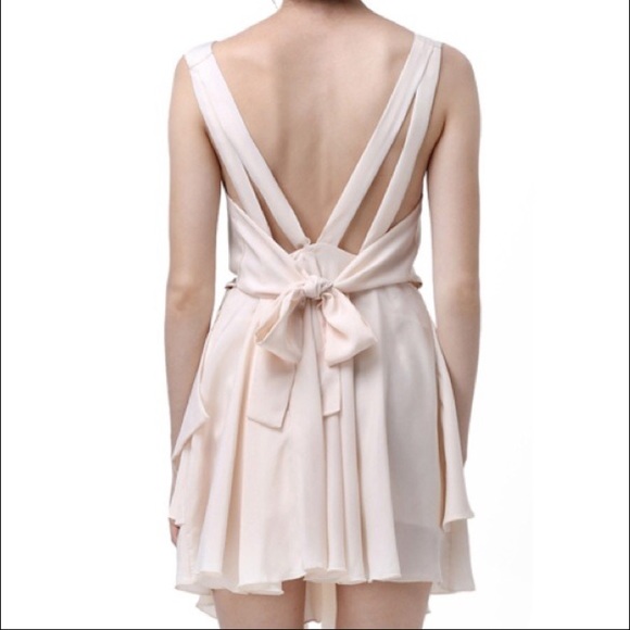 Ivory backless dress