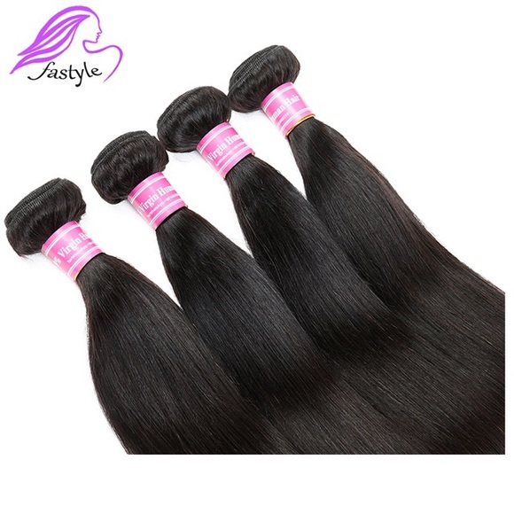 Brazilian Virgin Hair Straight 4 Bundles HumanHair - Picture 3 of 4