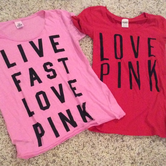 VS PINK tee pair