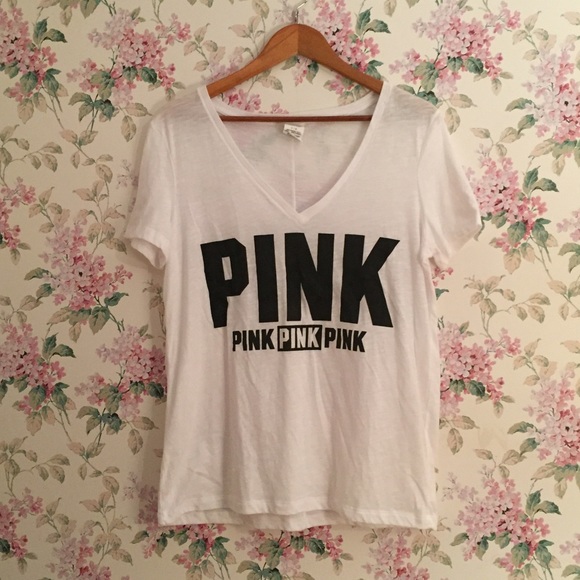 Victoria's Secret PINK White V-Neck