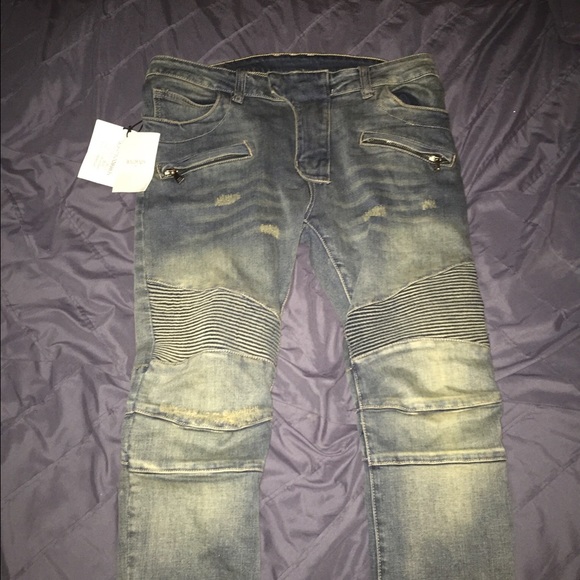 Balmain biker jeans