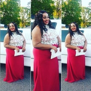 Elegant evening dress .