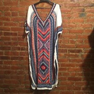 Midi dress - Kaftan with open back!