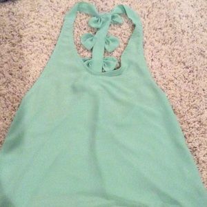 Mint Green Chiffon tank