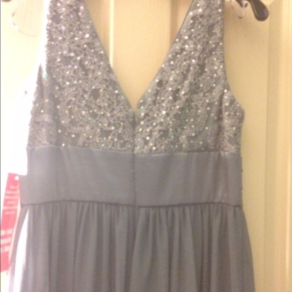Silver formal dress