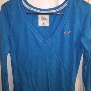 Medium blue Hollister long sleeved top