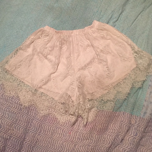 White Lace Shorts!