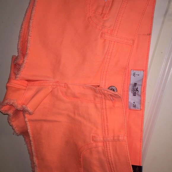 Orange size 7 Hollister shorts - Picture 1 of 4