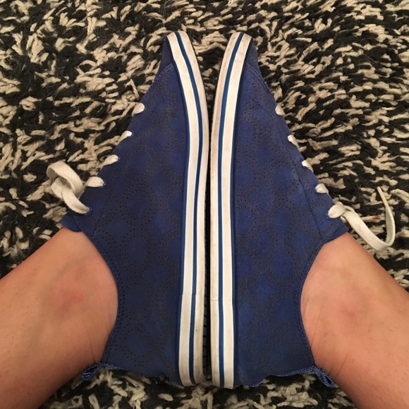 Blue Suede & Leather Coach Sneakers