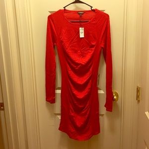 Red sweater dress from Express