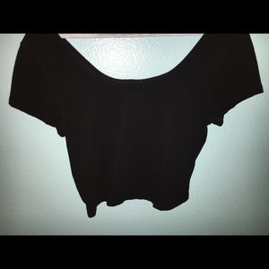 Cotton Black Crop Top