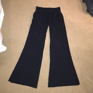Young, Fabulous & Broke wide leg black sweatpants