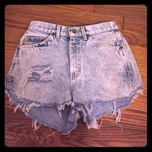 High waisted denim Lee shorts