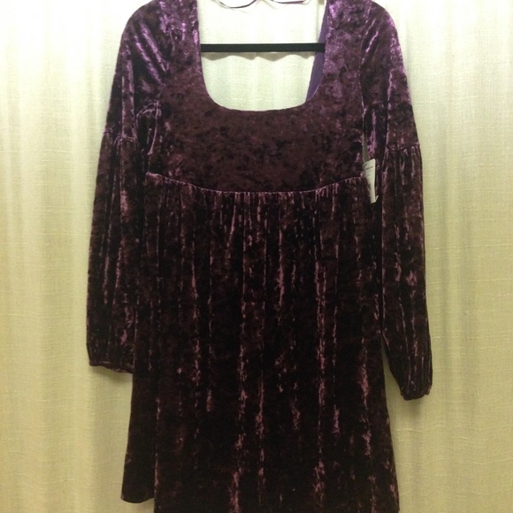 Free People Dresses & Skirts - Free People Royal Purple Velvet Dress
