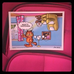 Signed Jim Davis Garfield postcard
