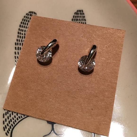 Imitation diamond earrings