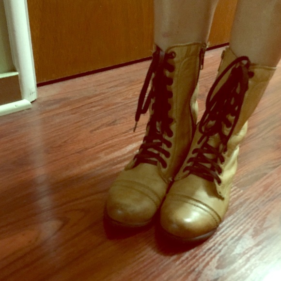 leather combat boots