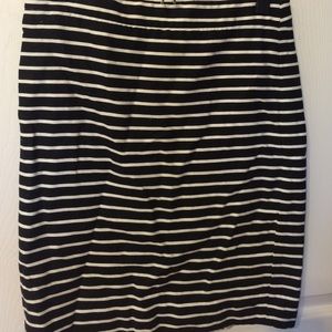 J Crew Striped Pencil Skirt