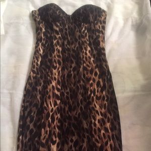 Kardashian line Leopard Strapless Dress