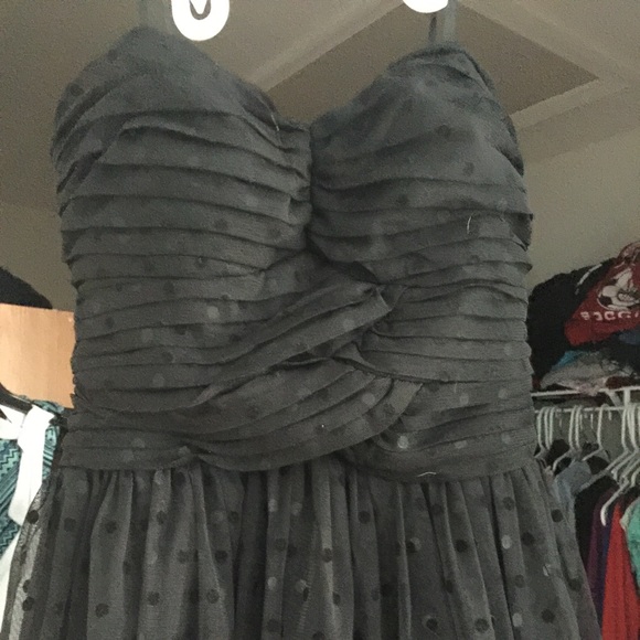 Polka dot black dress