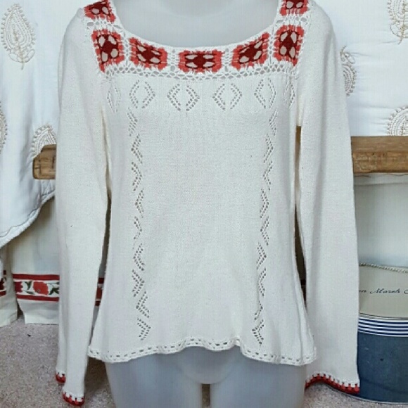 *SOLD* Vintage sweater with crochet detail - Picture 2 of 4