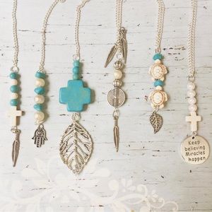 Boho  Silver Necklaces $12.00 each