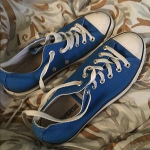 Diver Blue Converse Low Tops