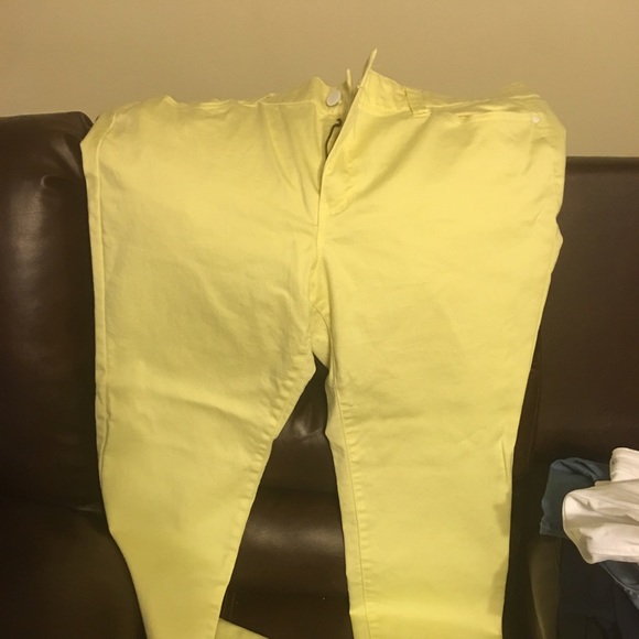 Lime green skinny jeans