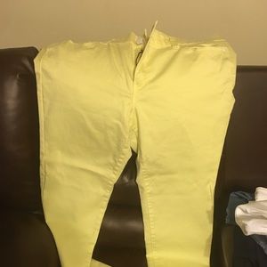 Lime green skinny jeans