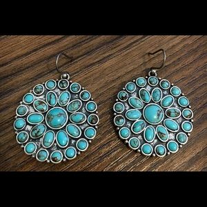Lucky Brand Blue Stone Dangle Earrings