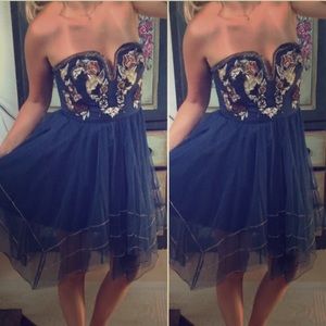 FREE PEOPLE Floral Bodice Mini Dress - Size 8